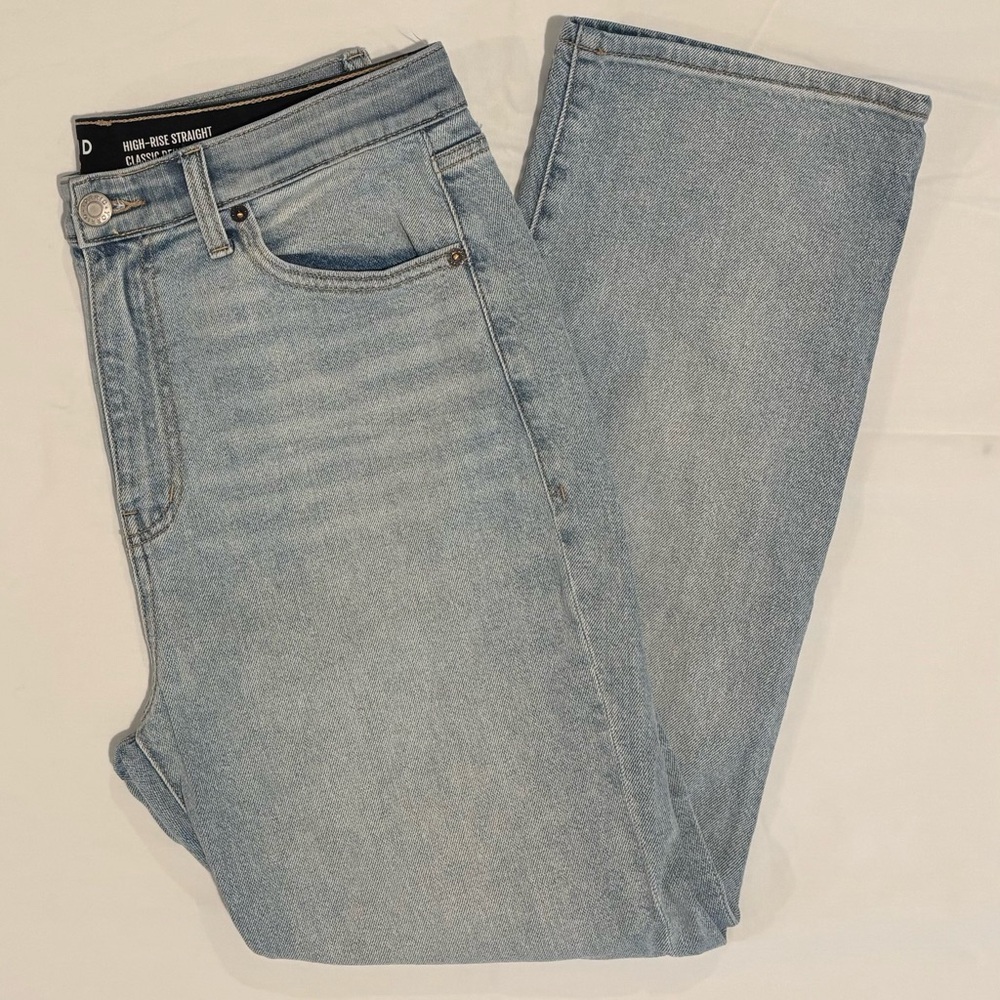 Torrid Light Blue High Rise Straight Leg Stretch Denim Jeans 10 Short (10S)